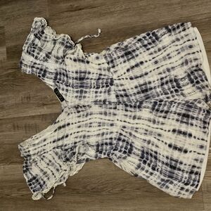 Blue and White Tie-Dye Romper